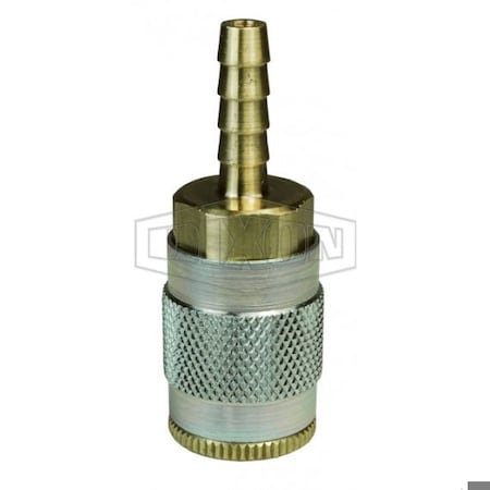 Dixon J Series Tru-Flate Automotive Quick Disconnect Pneumatic Hose Barb Coupler, 3/8 in Nominal, 300 psi 2JS3-B